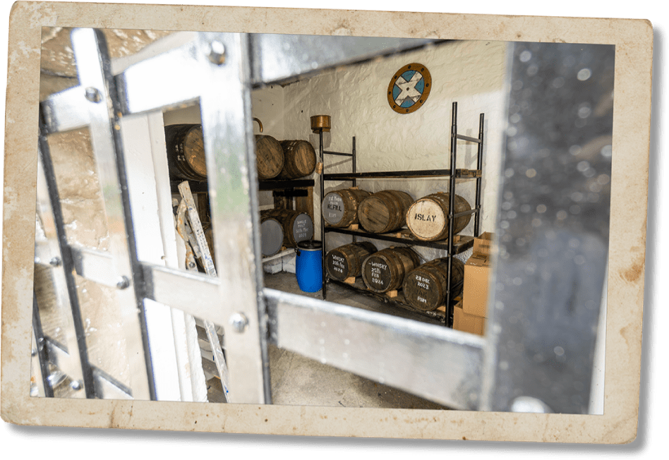 Blackness Bay Distillery tour view inside the distillery