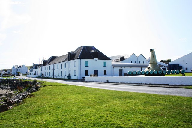 Bruichladdich Distillery beside Loch Indaal