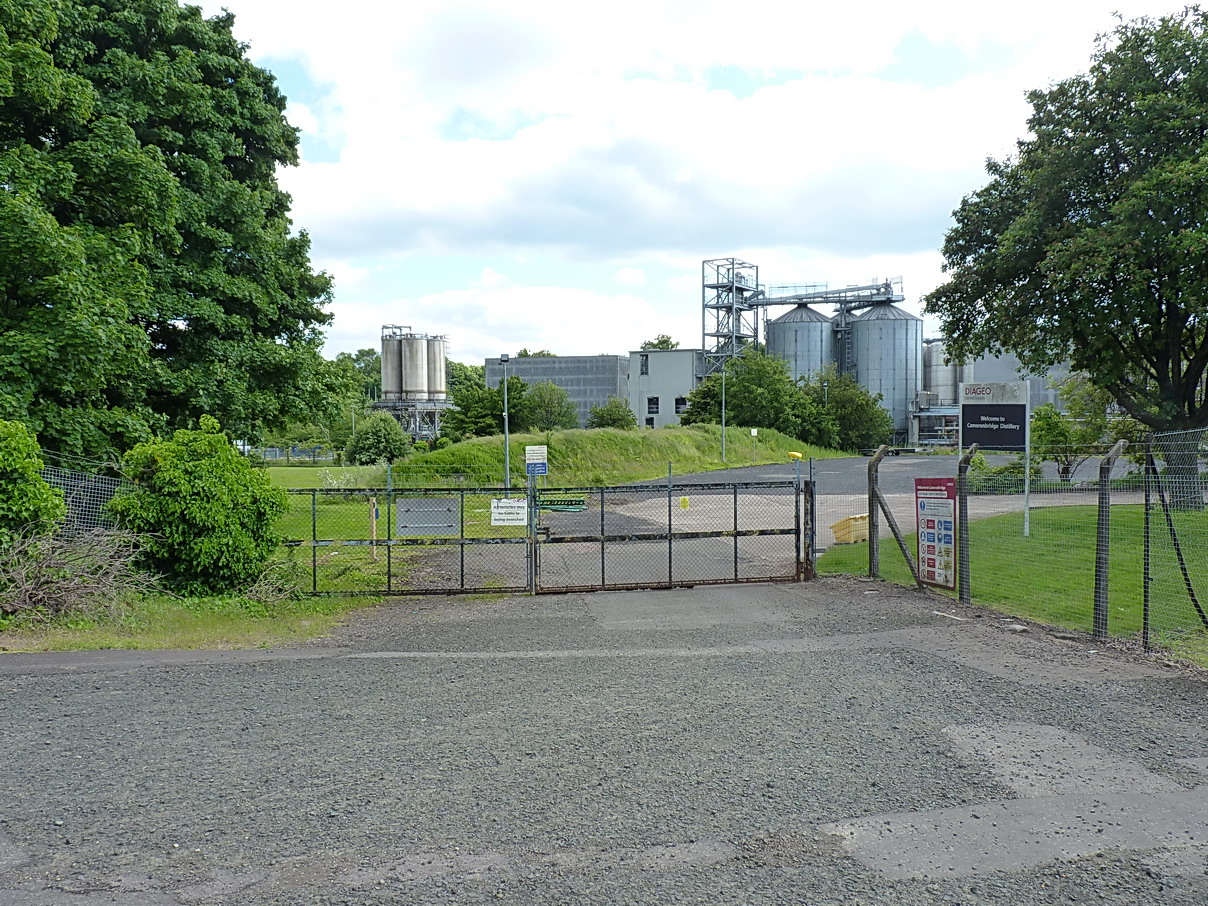 Buildings and silos at Cameronbridge Distillery