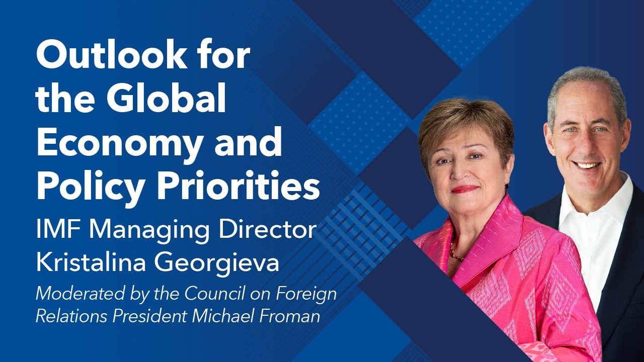 Kristalina Georgieva speaking at the IMF 2026 Spring Meetings