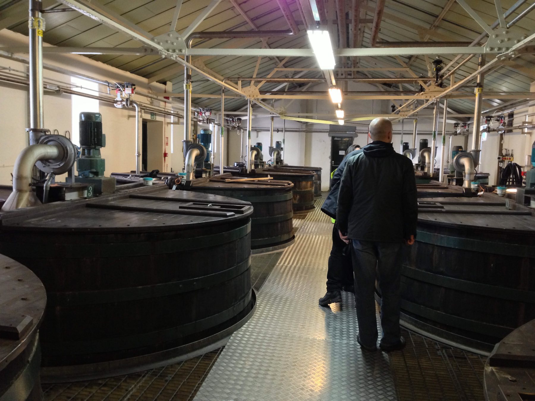 Washbacks inside Lagavulin Distillery on Islay